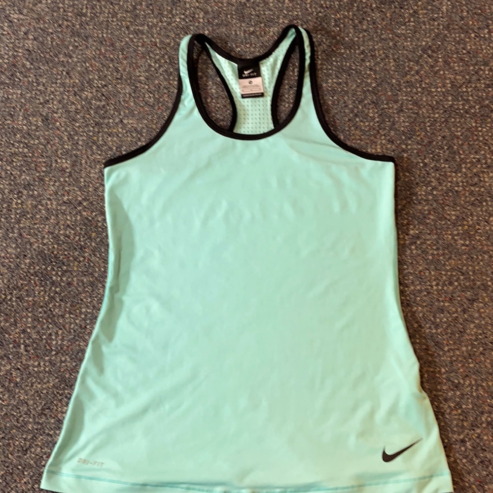 Nike Mint Green Racerback Tank with Black Trim